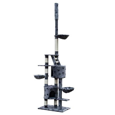 

Cat Play Tree Cuddles  230 - 260 cm Grey with Paw Prints