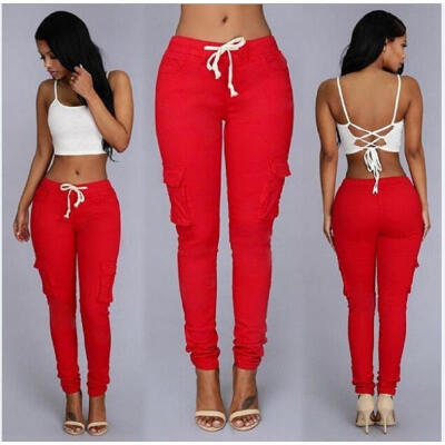 

New LADIES WOMEN HIGH WAISTED SEXY SKINNY JEANS PANTS UK SIZE 6 8 10 12 14 16