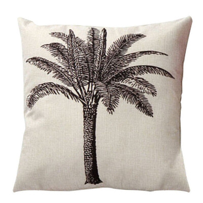 

UpperX Flax Square Decorative Throw Pillow Case Cushion Cover Coconut pattern