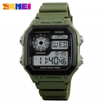 

SKMEI Mens Watch LED Digital Waterproof Military Quartz Analog Wrist Watches IT