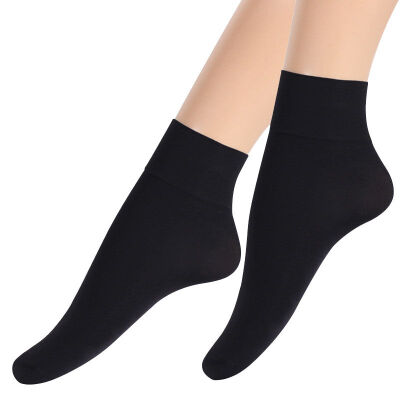 

Langsha 10 Pair Women Velvet Ankle Socks Black