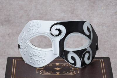 

Jazz mask prince mask mans mask flat head hard plastic carved mask