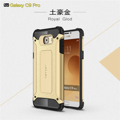 

Fivice Samsung Galaxy C9 pro case Luxury Silicone Diamond Armor PC Hard Shell Phone Case
