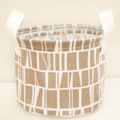 

Linen Desk Storage Box Jewelry Cosmetic Holder Stationery Organizer Case Bag NEW