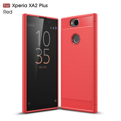 

Goowiiz Phone Case For Sony Xperia Xa1 PlusXa1 UltraXa2 PlusXa2 Premium Fashion Slim Carbon Fiber Silicone Prevent falling