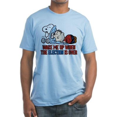 

CafePress - Snoopy - Wake Me Up - Fitted T-Shirt Vintage Fit Soft Cotton Tee