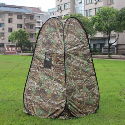 

Portable Privacy Shower Toilet Tent Camping Pop Up Tent Camouflage Changing Tent