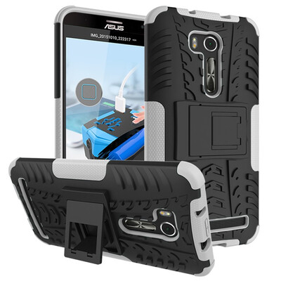 

Fivice Asus Zenfone Go 55 ZB551KL Case TPU anti-fall tire pattern back clip bracket phone case