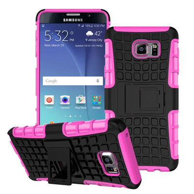 

Fivice Samsung Note 5 Case TPU anti-fall tire pattern back clip bracket phone case