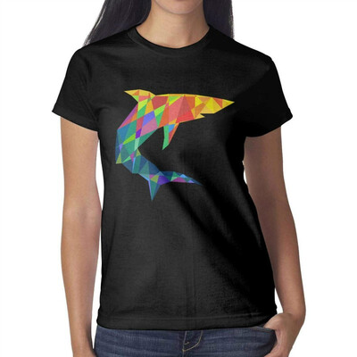 

Labor Day Blue Shark Womens Black t Shirts Custom Womens Cotton t-Shirts