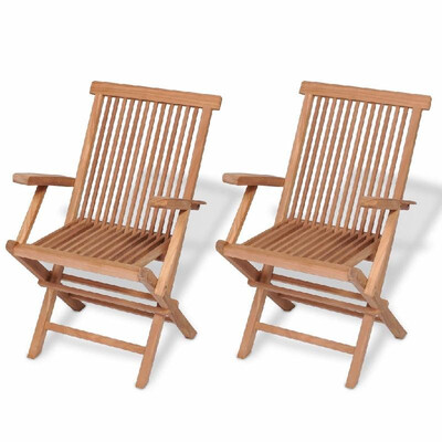 

Teak Garden Chairs 2 pcs 55x60x89 cm