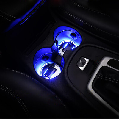 

BRELONG Solar Powered LED Cup Mats Car shiny coasters 68cm 2PCS