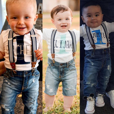

Cool Infant Kid Baby Boys Sleeveless Denim Hole Jeans Bib Overalls Pants Clothes