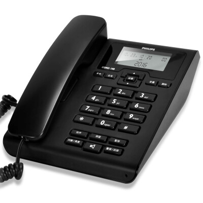 

Philips PHILIPS CORD108 corded telephone free battery caller ID telephone home landline business office landline hands-free telephone black