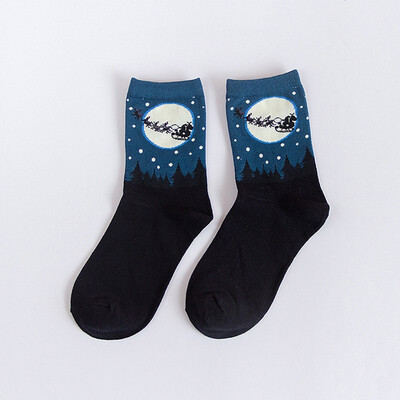 

2018 New Design Christmas Santa Claus Socks Women Cotton Short Elk Winter Socks Cartoon Deer Snow Man Cute Socks New Year Gift