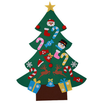 

UpperX Power Felt Christmas Tree with Lovely Ornaments Door Wall Hanging Decoration New Year Christmas Children Christmas Gifts