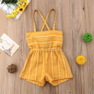 

Summer Toddler Kids Baby Girls Off Shoulder Rompers Jumpsuits Playsuit Shorts