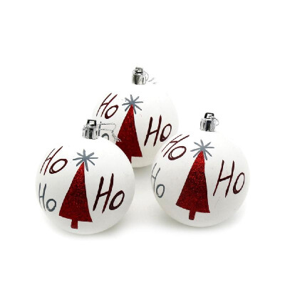 

3Pcs Christmas Balls Baubles Home Party Supplies Xmas Tree Decorations Matte White Balls Christmas Tree Hanging Ornament Decor