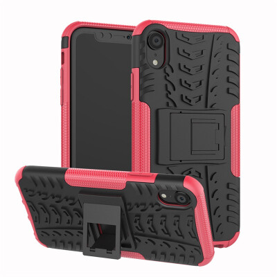 

Fivice iPhone XR 61 inch Case TPU anti-fall tire pattern back clip bracket phone case