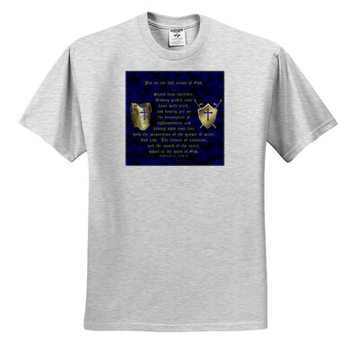 

777images Designs Breastplate Shield Swords - T-Shirts - Adult Birch-Gray-T-Shirt