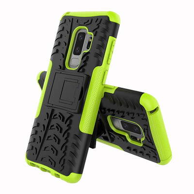 

Fivice Samsung S9 Plus Case TPU anti-fall tire pattern back clip bracket phone case