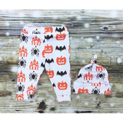 

US FAST Newborn Baby Romper Pants Hat 3PCS Set Outfit Clothes Halloween Costume