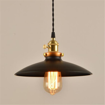 

Baycheer HL482986 25CM Satin Black Vintage Open Bulb Hanging Light Fixture