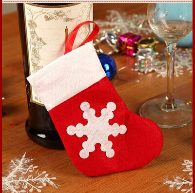 

Christmas table decoration Christmas cutlery set knife&fork bag snowflake small socks cutlery set
