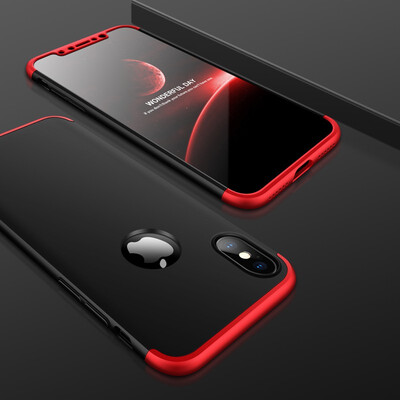 

Goowiiz Phone Case For Iphone XXsXs MaxXR Fashion Color collision 360 Degree Coverage PC Full Protection
