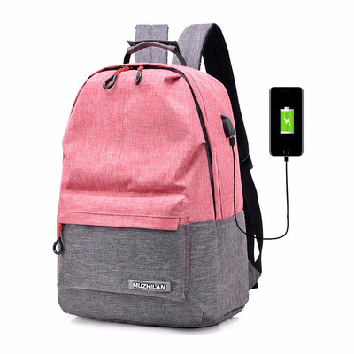 

Large Canvas Bagpack Woman School Bag for Girls 156 Laptop Backpack Usb Charging Port Women College Backpacks Schoolbag Charger
