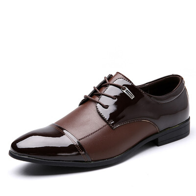 

JUQI Business Men Oxford Genuine Leather Shoes