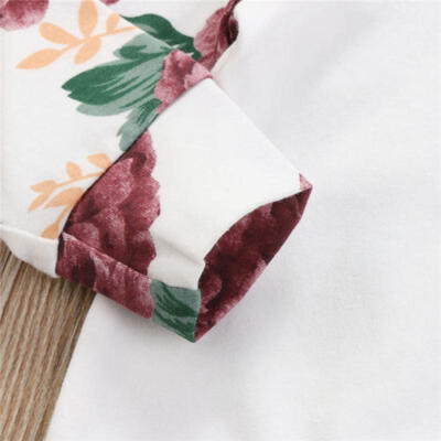 

Newborn Kids Baby Girls Tops Floral Sweatshirt Pants Leggings Outfits Clothes UK