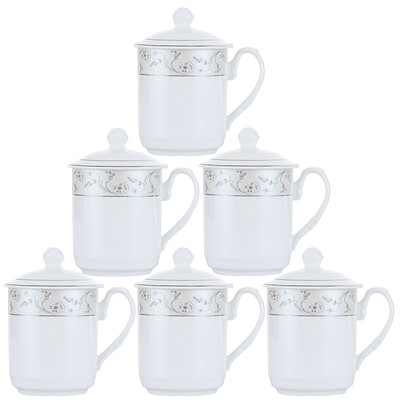 

Jieya Jie Cup Set Ceramic Office Cup 350ml with a cup filled with 6 Chinese Cup