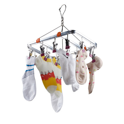 

Jingdong supermarket the United States&customers long clothes jacket anti-wind aluminum drying rack 20 folder