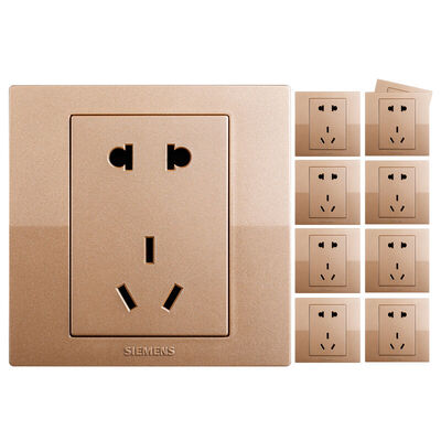 

Siemens SIEMENS 5UB80143NC03 10 switch socket Yue move 10A five holes 10 only socket champagne gold