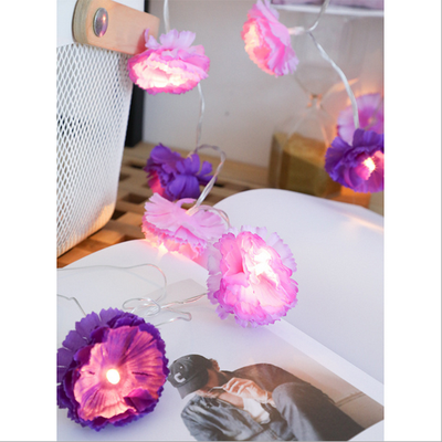 

Cross border LED lights string flowers string lights small silk flowers Christmas decorations lanterns wedding decorations l