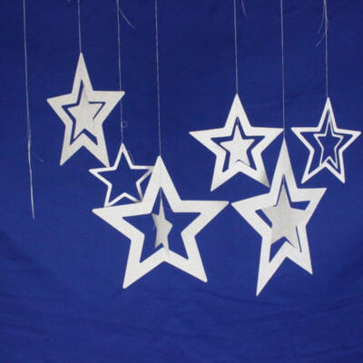 

7pcs Xmas Hollow Star Hanging Christmas Bar Ceiling Wedding Party Home Decor