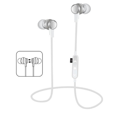 

2018 T12 Metal Magnetic Bluetooth Earphone Headset Sport Wireless Bluetooth Headset With Mic MP3 TF memory card slot