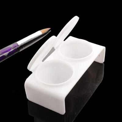 

ROSALIND Acrylic Liquid Cup Plastic Dish Bowl Cup with Cap Liquid Glitter Acrylic Powder Nail Pen Wash Caviar Nail Styling Tool