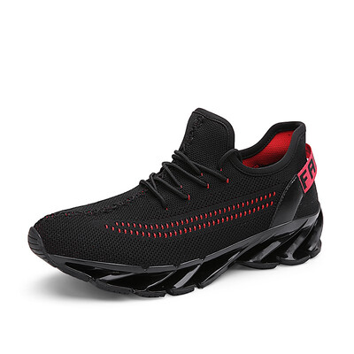 

Mens Shoes Breathable Light Shoes Fashion Casual Sports Shoes Lace Up Sneakers Shoes Red White Black Size 39-44