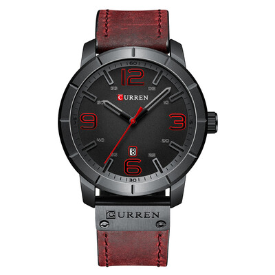 

CURREN 8327 Watch Men Brand Quartz Leather Daily Waterproof Round Dial Wrist Fashion Business Watch Relogio Masculino