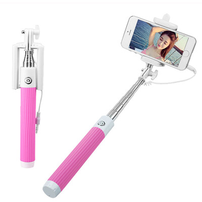 

Chuan Feng line control mobile phone selfie stick for Apple mobile phone Android mobile phone universal telescopic folding integrated color alternate mixing CF-4003