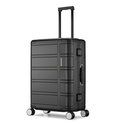 

American Travel AmericanTourister Trolley Case Aluminum Magnesium Alloy Travel Case 25 Inch Male&Female Luggage Mechanical Bearing Universal Wheel TSA Lock TI2 Silver