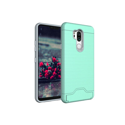 

Fivice LG G7 Case TPU all-inclusive anti-drop brushed card with bracket mobile phone case