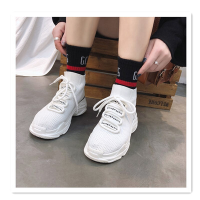 

Breathable canvas shoes thick bottom shark socks shoes breathable light womens shoes hip hop tide shoes casual shoes Korean versi