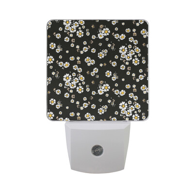 

ALAZA LED Night Light With Smart Dusk To Dawn SensorDaisy Other Plants Flowers Plug In Night Light