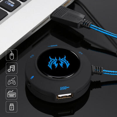 

KOTION EACH S2 External USB Sound Card Plug&Play Stereo Headset Adapter for PC Laptops PS4