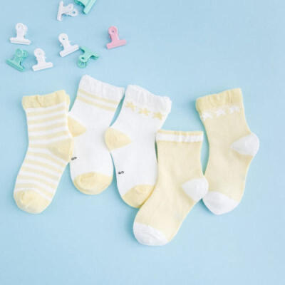 

5 Pairs Baby Boy Girl Cartoon Cotton Socks Newborn Infant Toddler Kid Soft Sock