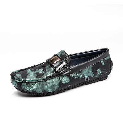 

2018 new mens shoes leather peas shoes one foot leisure complex British wind breathable shoes
