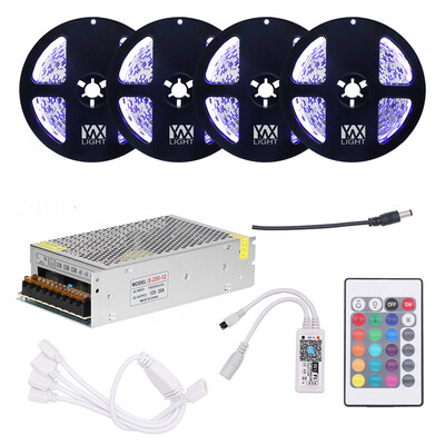 

YWXLight 20M LED Non-waterproof RGB Strip WiFi Remote Control DC 12V 4 PCS